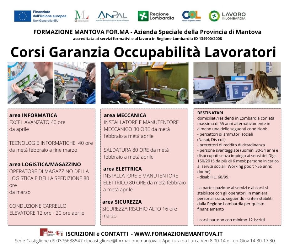 2026 castiglione ds corsi GOL formazione adulti 28 1 26