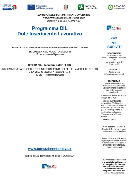 dil foto corsi forma CAST lug26