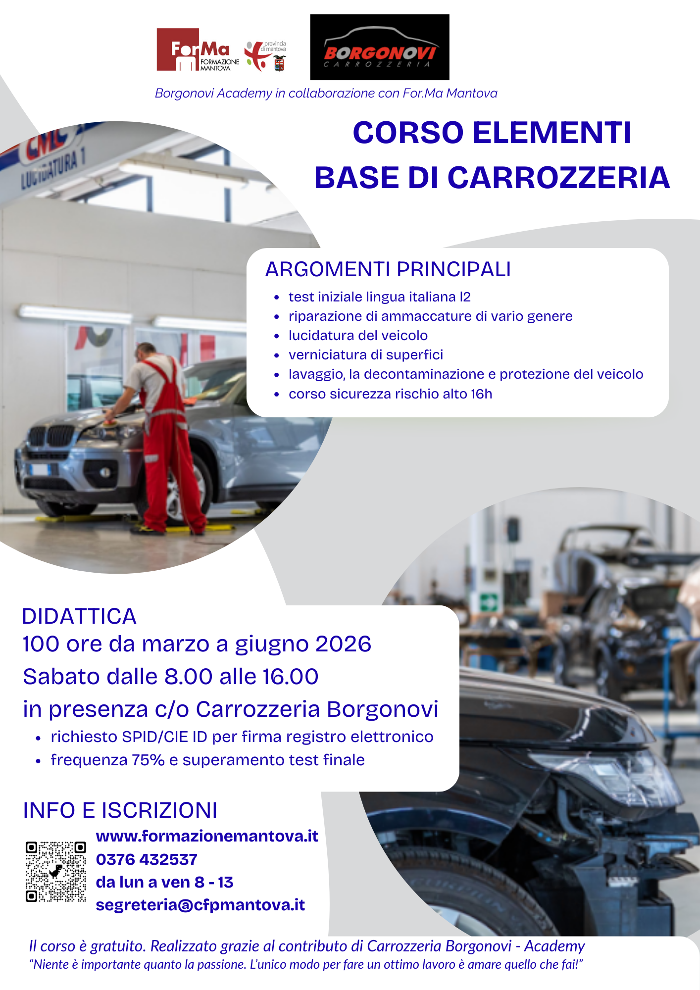 Rev03 Volantino A4 Academy basi di carrozzeria 2026