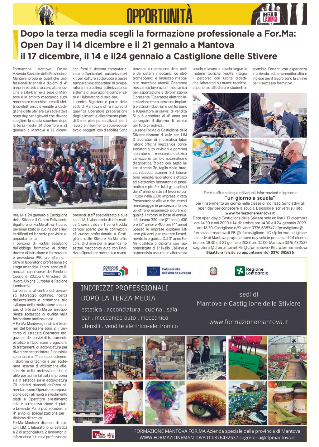 36 6 dic 2022 gazzetta mantova tutte le sedi open day 4
