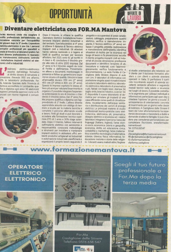 3 op elettrico gazzetta di mantova 18 maggio 2022